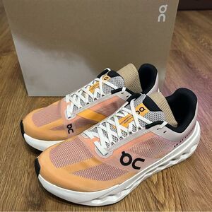 ON CLOUDSURFER Next Tangerine Ivory running athletic training lace up shoes sz9